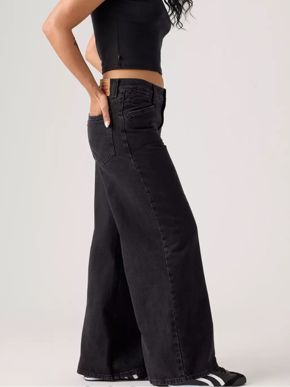 Levi’s ‘94 Baggy Wide Leg Jeans Washed Black Sz 28 - Picture 2 of 10